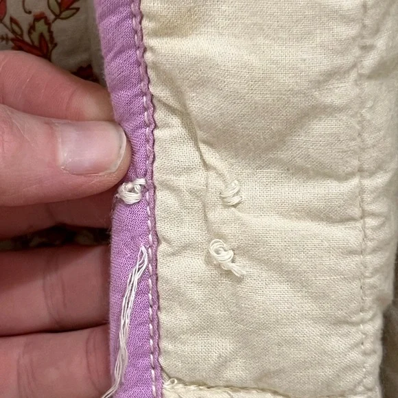 Free People Chloe Floral Puffer Jacket - Pink and Cream - Picture 4 of 4